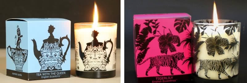 English Eccentrics candle packaging