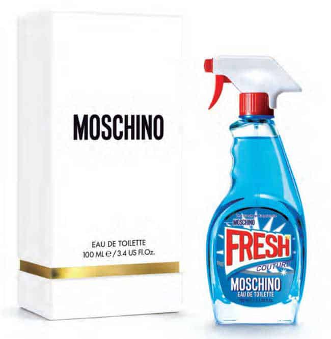 Cross-category packaging by Moschino