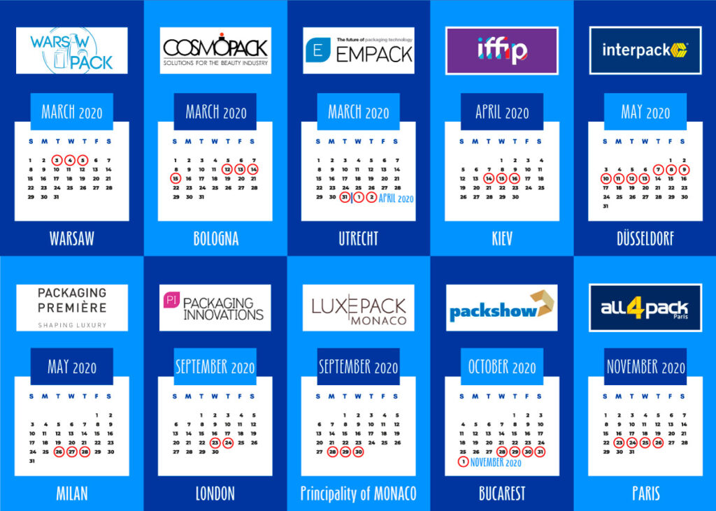 Leading-packaging fairs in Europe 2020