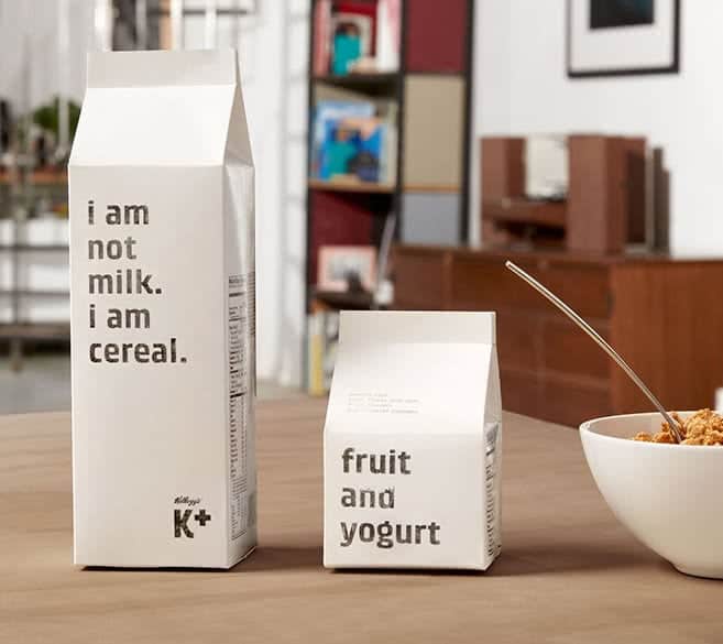 Minimalist packaging for breakfast cereal