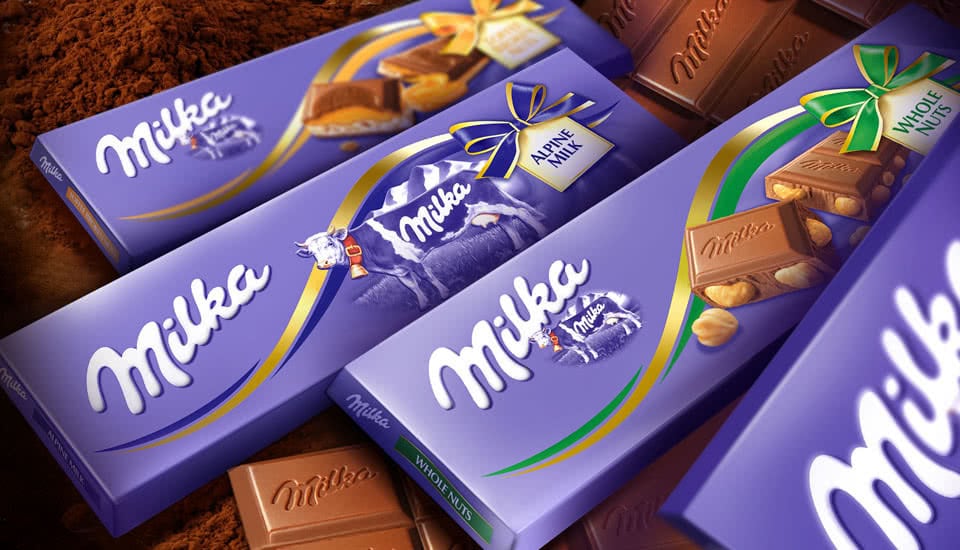 Chocolate packaging by Milka