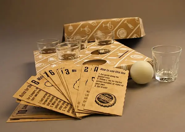 Multipurpose packaging for shot glasses