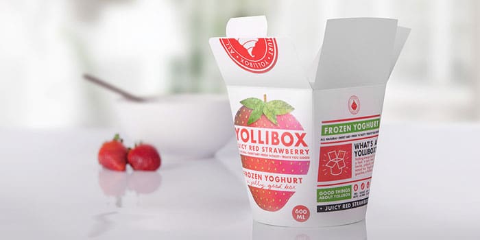 Yollibox strawberry frozen yogurt