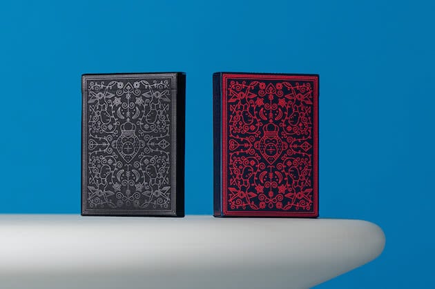 Embossed playing card boxes