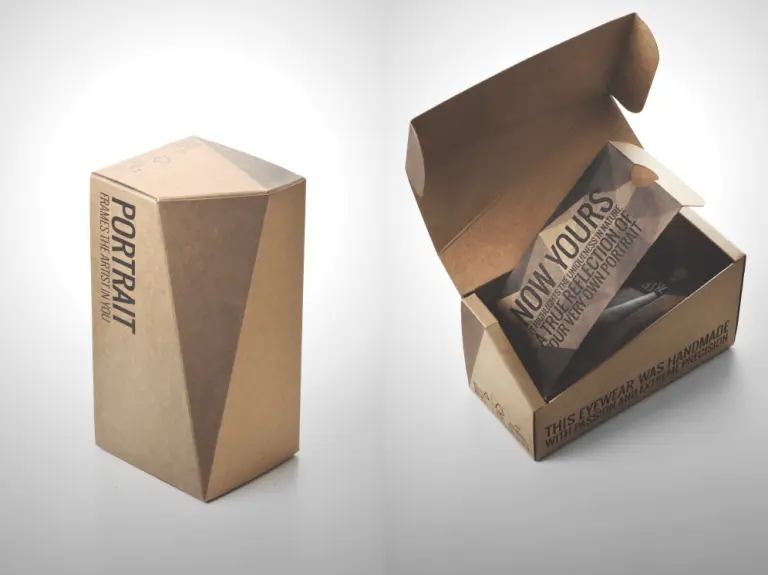 Portrait sunglasses packaging