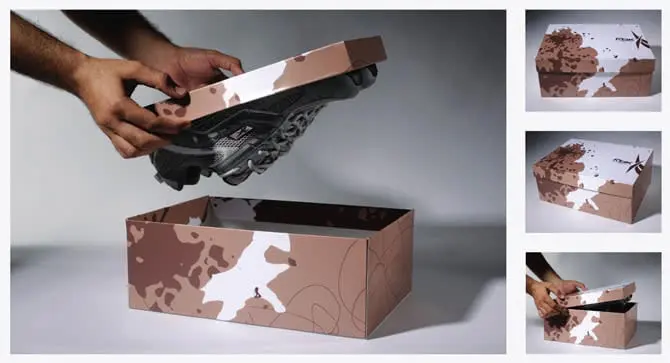 Creative shoe packaging by Reebok
