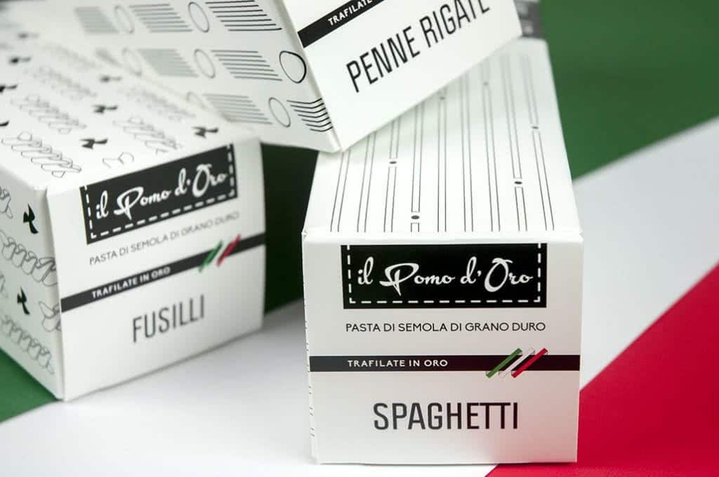 Assorted pasta boxes