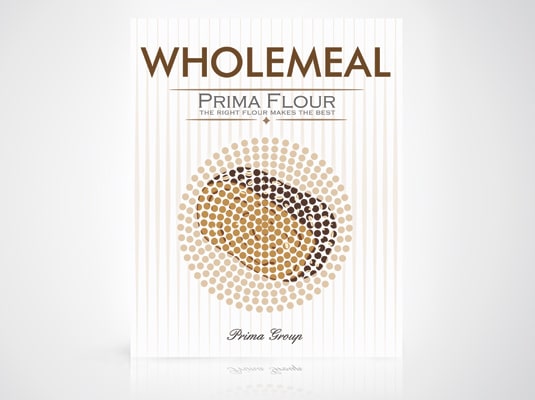 Wholemeal flour packaging by Prima