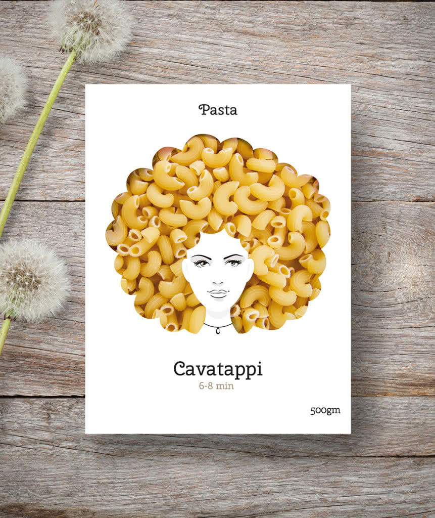 Cavatappi pasta packaging