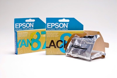 EPSON printer ink boxes
