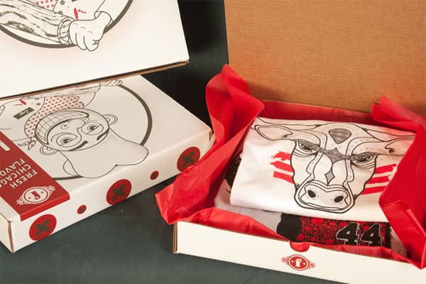 Pizza boxes for tshirts