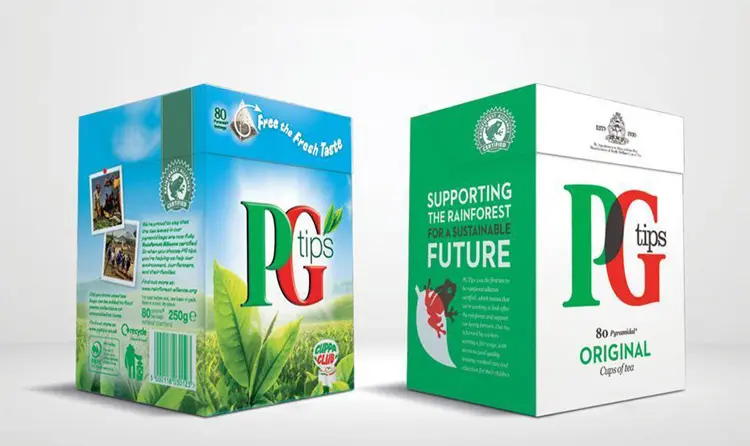 PG Tips no no more illustrations and less text