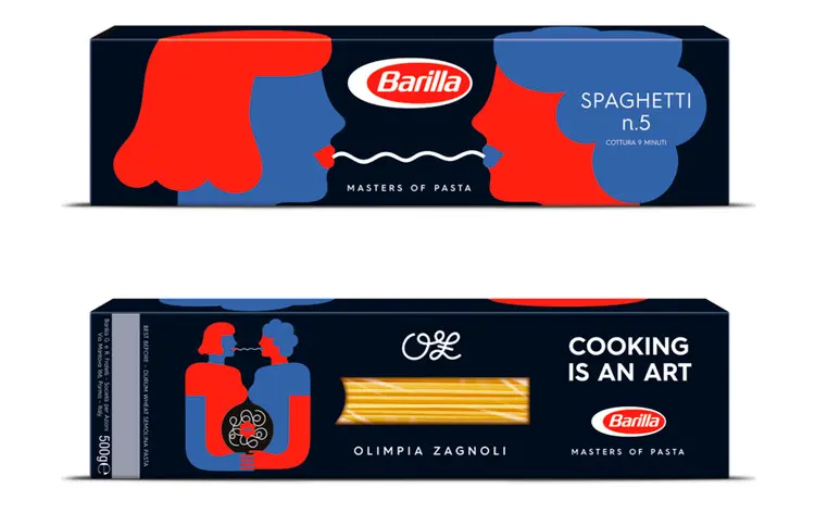 Packaging in edizione limitata Barilla di Olimpia Zagnoli