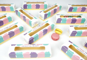 Scatole personalizzate per macarons: un arcobaleno da vedere e da gustare