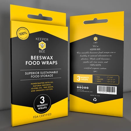 Yellow packaging for food wrap