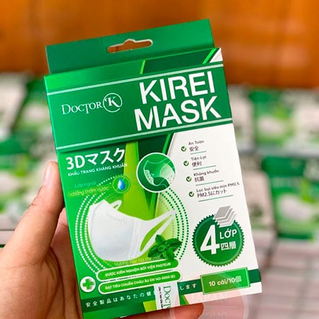 Packaging mascherine sanitarie in verde