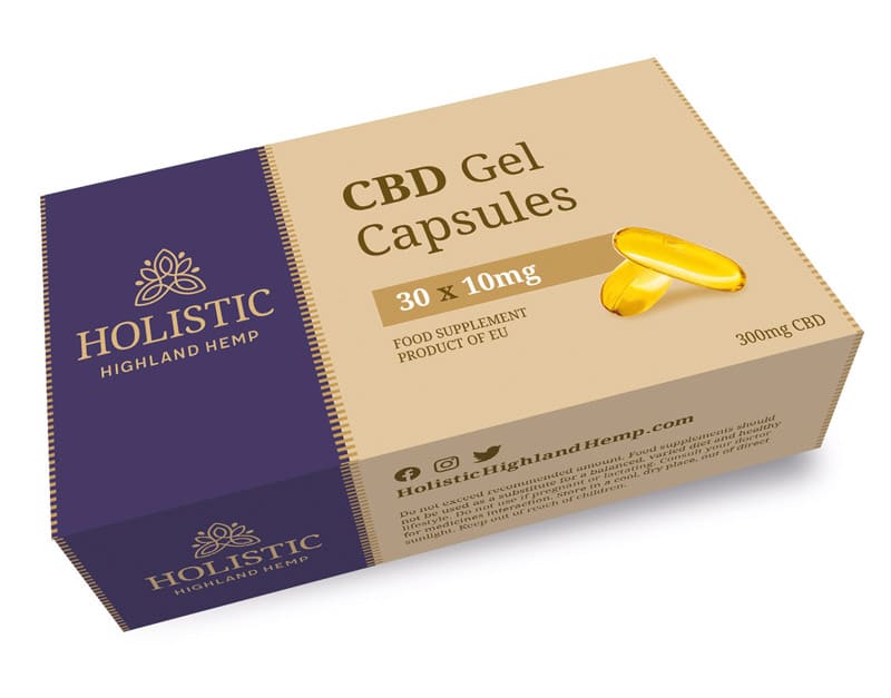 CBD Gel Capsules tuck end box