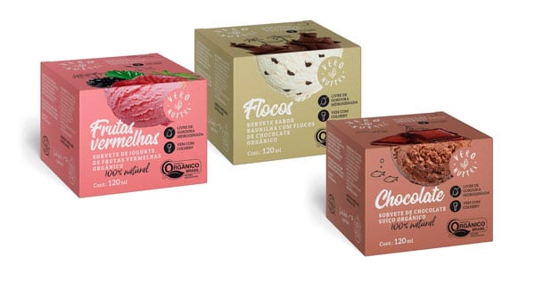 Elegant boxes for organic ice cream
