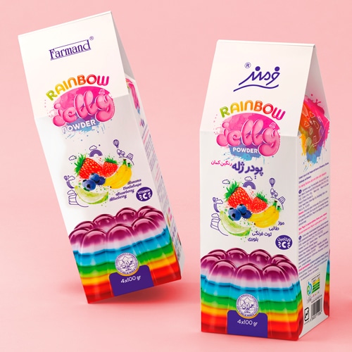 Rainbow jellies with themed graphics