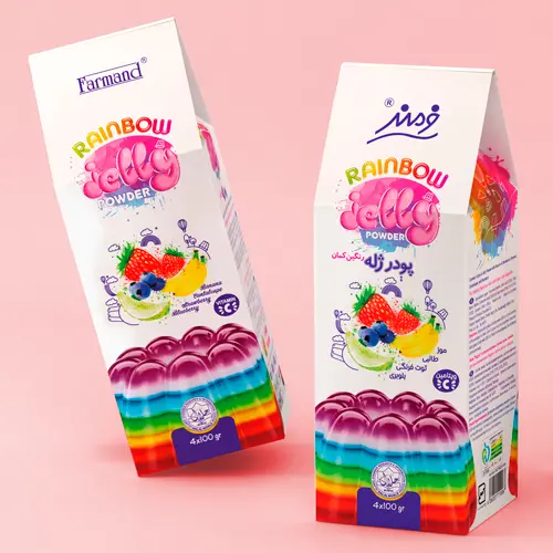 Rainbow jellies with themed graphics