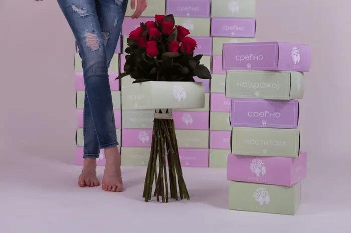 Valentine's Day Packaging for Flowers