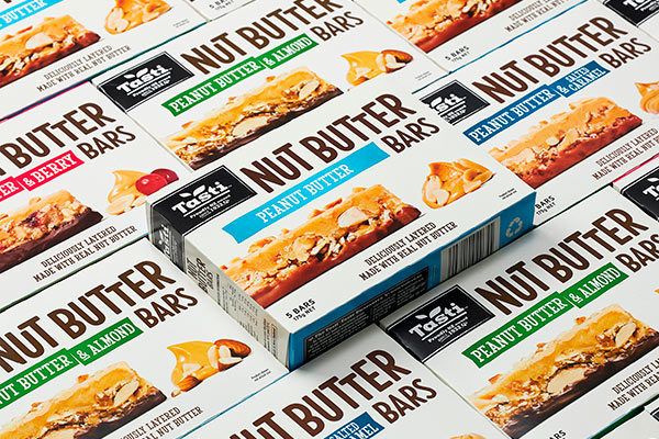 Seal-end box for nut butter bars