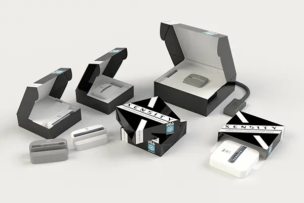Smaller boxes with inserts for sensors