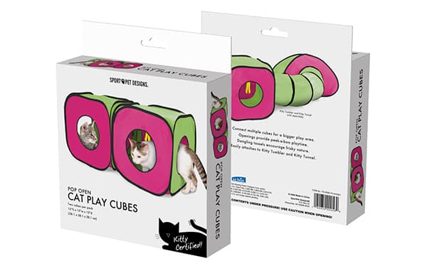 cat play cube cardboard hanging box