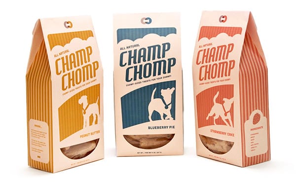 champchomp dog biscuits gable top box packaging Packly Blog