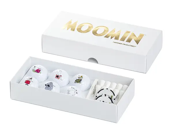 moomin Golf set white and gold gift box