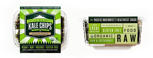 pnw glutenfree kale chips cardboard sleeve