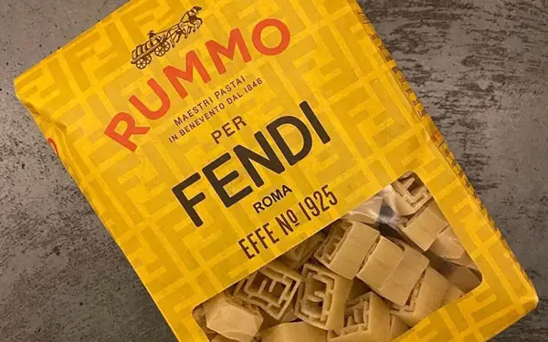 Rummo pasta pack for Fendi show invitation