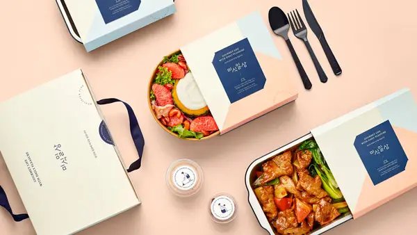 Classy food delivery packaging