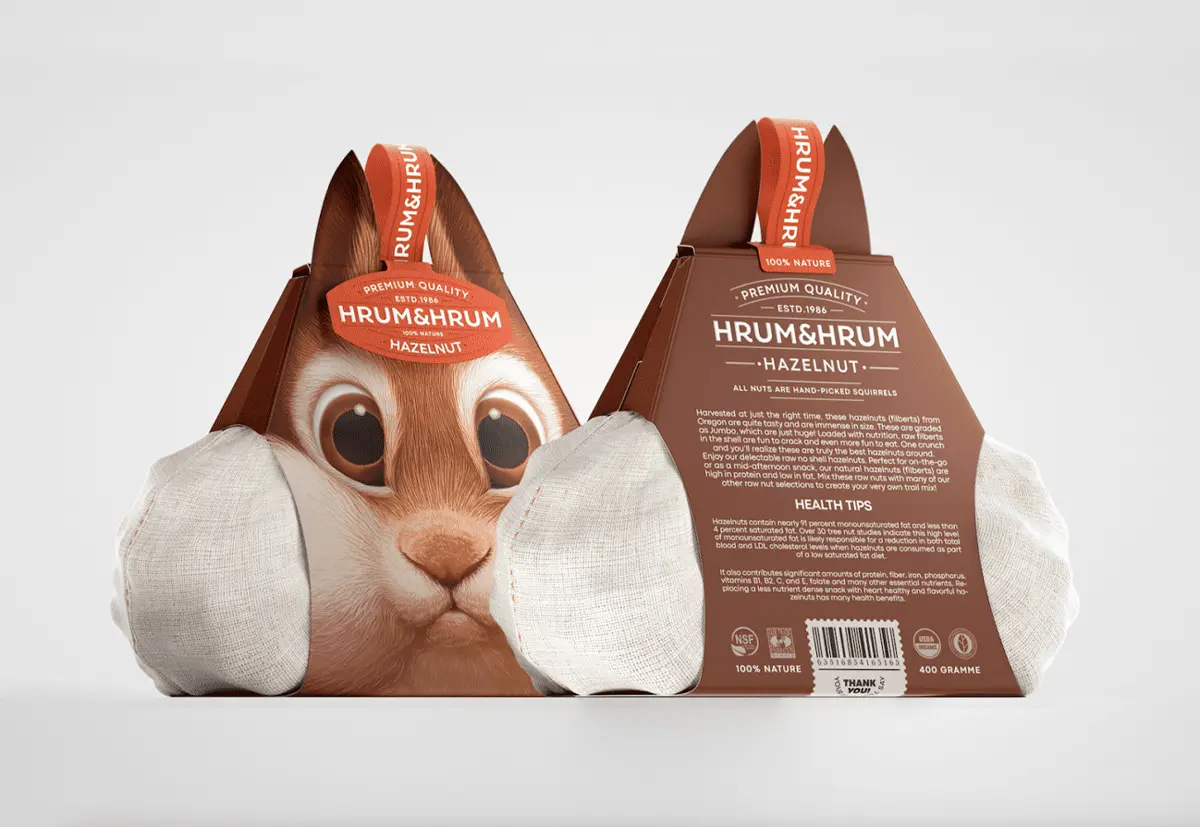handle pack walnuts advertising in packaging