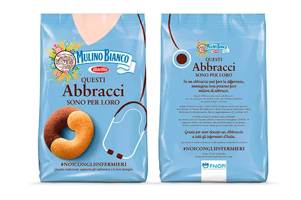 Packaging personalizzato Mulino Bianco per infermieri