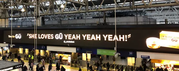 Digital billboard for Gü campaign