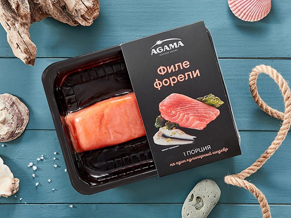 Partial cardboard sleeve for salmon package