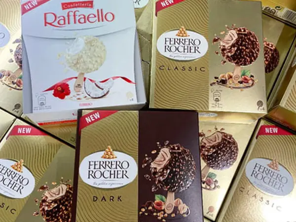 Mixed boxes of new Ferrero ice creams