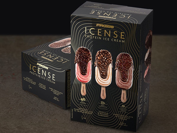 Premium packaging for protein-rich ice creams