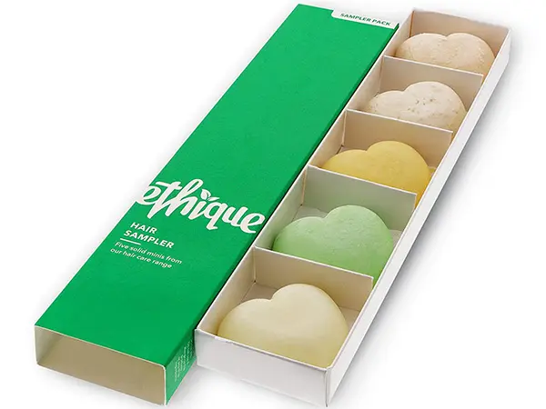 Pull-out box with separators for mini shampoo bars