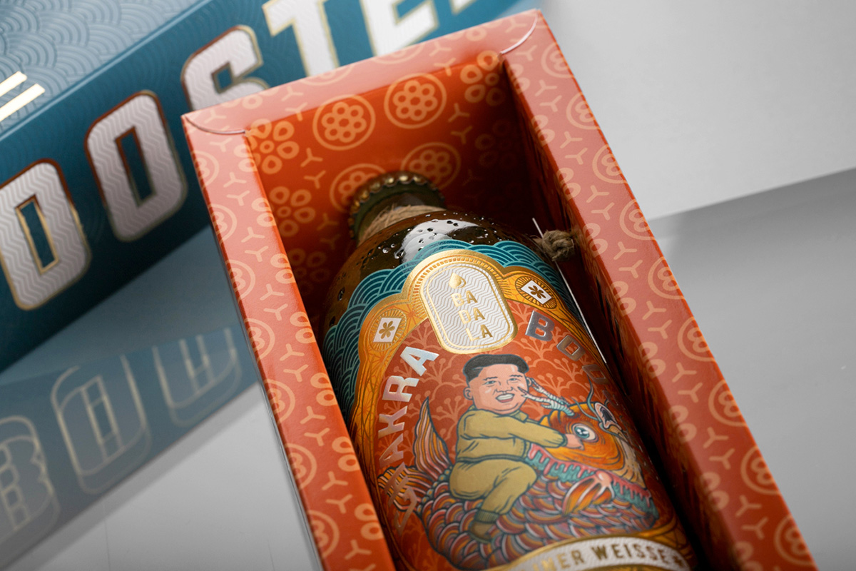 design chakra booster beer winning box packaging