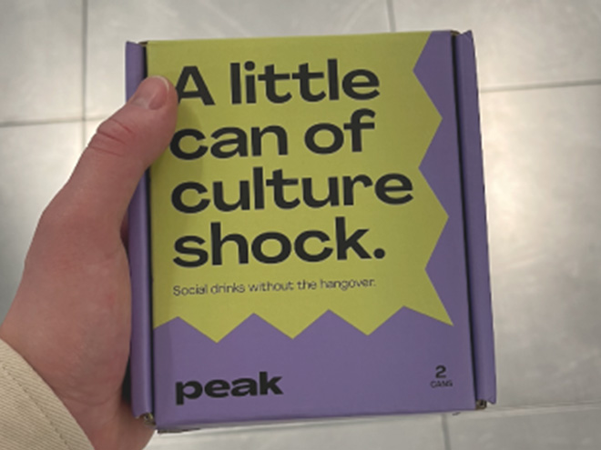 The teaser on Peak's packaging