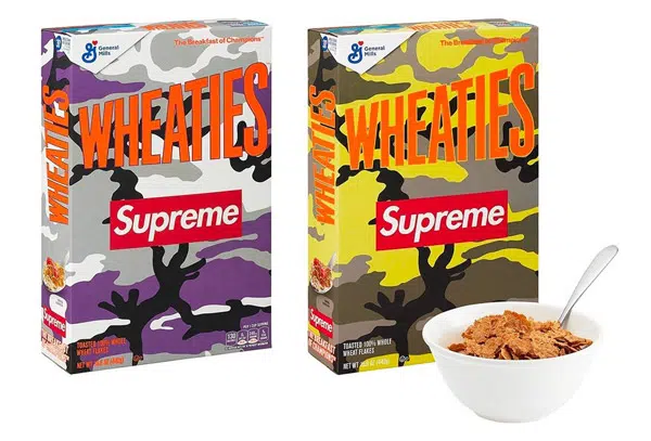 Le due varianti della confezione di cereali Supreme