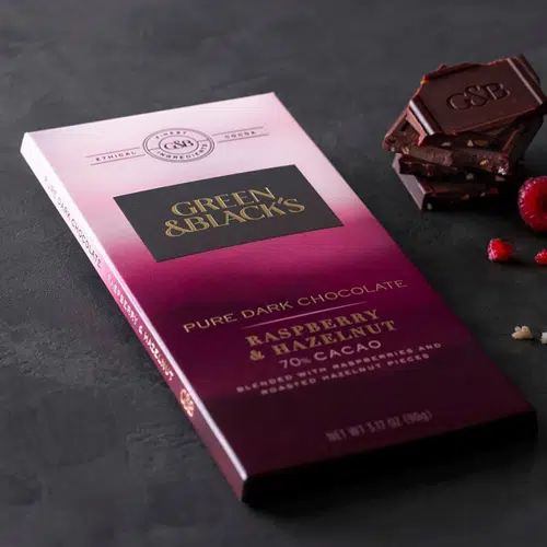 Sophisticated slim case for G&B chocolate bars