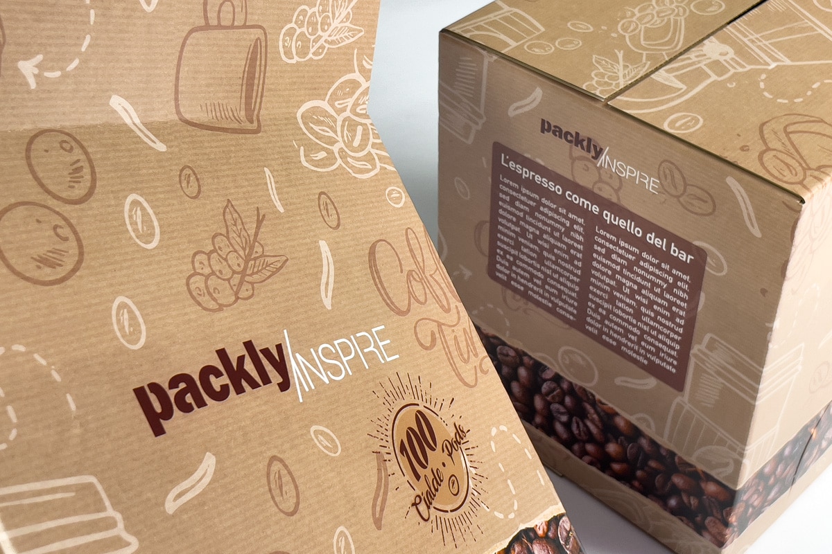 packly inspire corrugated rsc for coffee pods