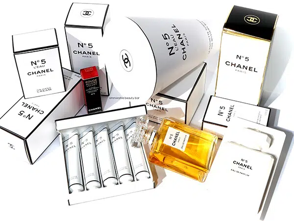 A whole packaging range for Chanel N°5 products