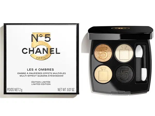 An eye shadow palette packaging for Chanel N°5