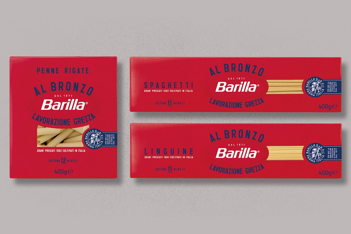 Robilant new visual identity packaging barilla al bronzo