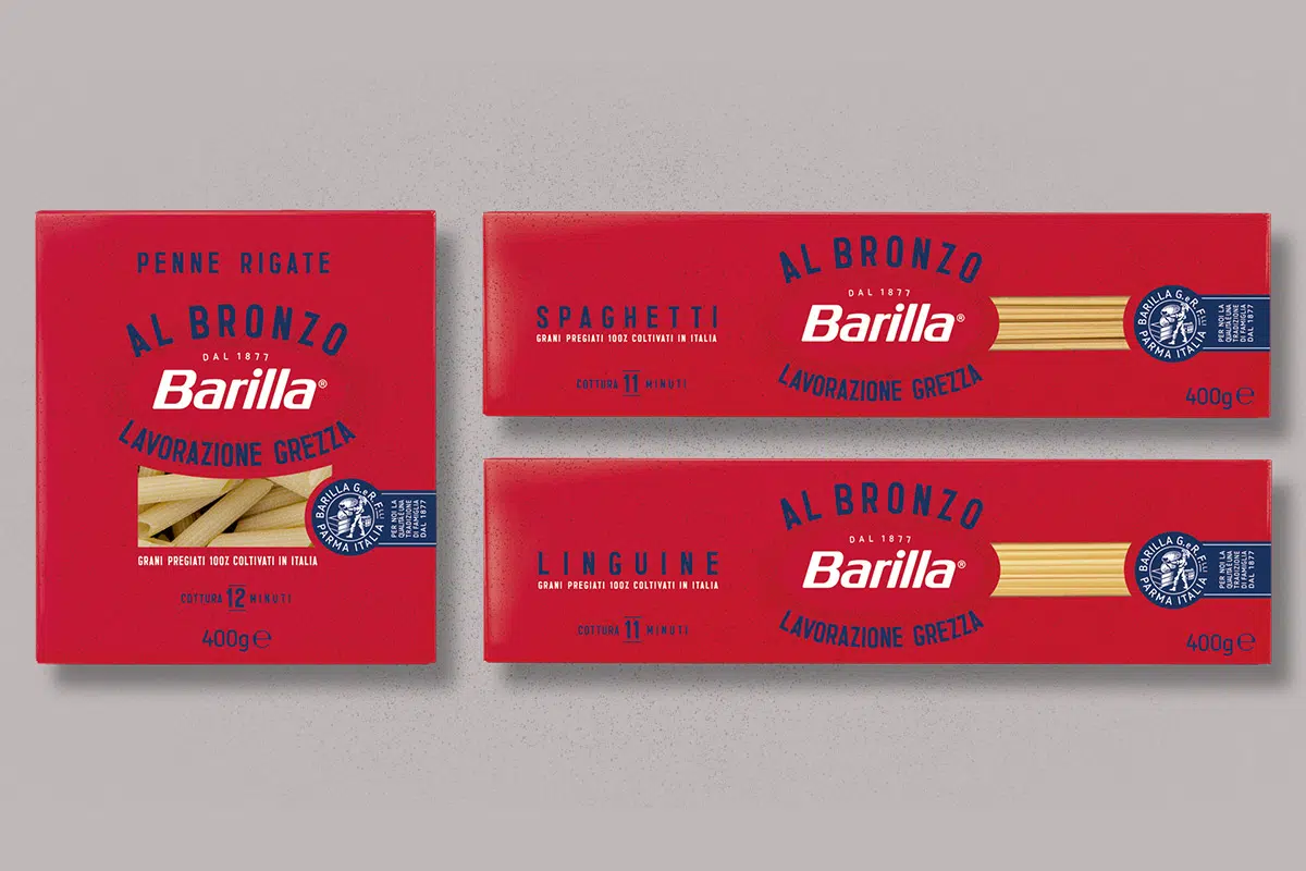 Robilant nuova visual identity packaging barilla al bronzo