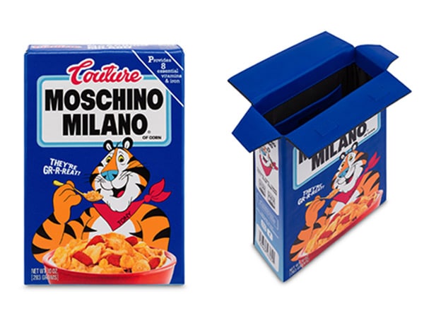 The Kellogg's box Moschino clutch